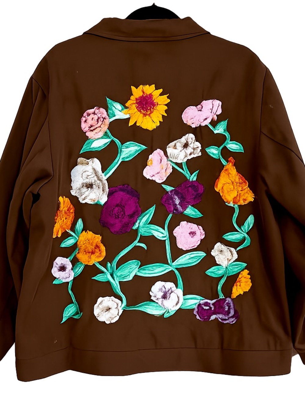 Taylor Swift secret song piano Brown Floral Embroidered Women's Jacket